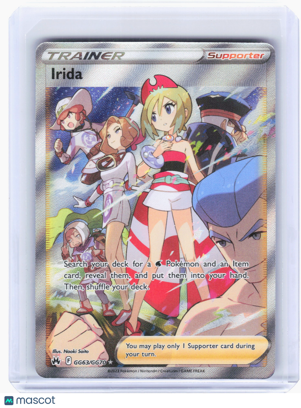 2023 Pokemon—Irida #GG63 Crown Zenith: Galarian Gallery—Ultra Rare Holo