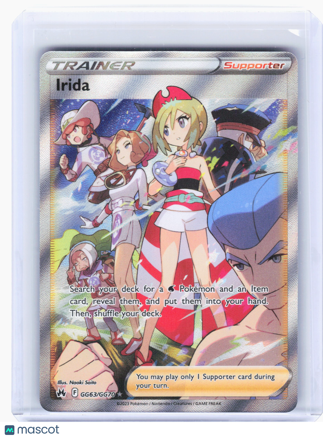 2023 Pokemon—Irida #GG63 Crown Zenith: Galarian Gallery—Ultra Rare Holo