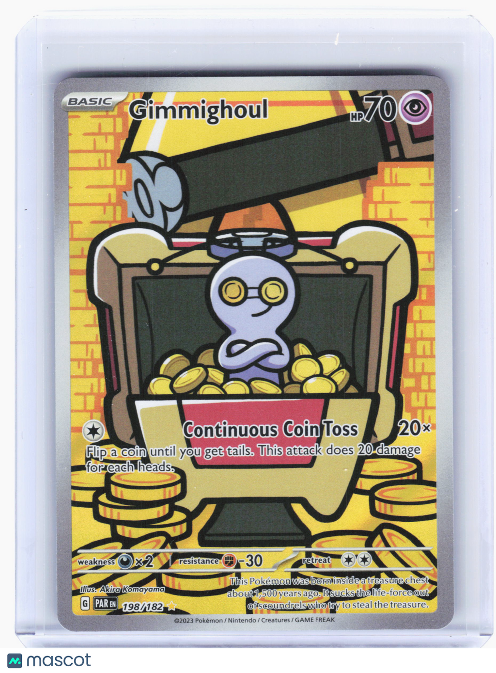 2023 Pokemon—Gimmighoul #198 Paradox Rift—Illustration Rare Holo [LP]