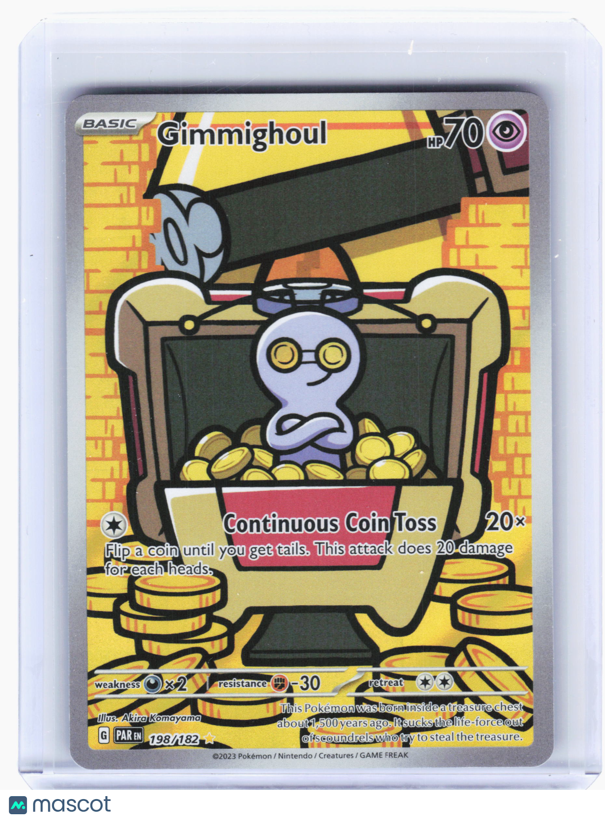 2023 Pokemon—Gimmighoul #198 Paradox Rift—Illustration Rare Holo [LP]