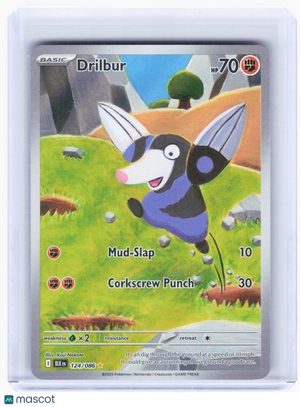 2025 Pokemon—Drilbur #124 Black Bolt—Illustration Rare Holo [Lightly Played]
