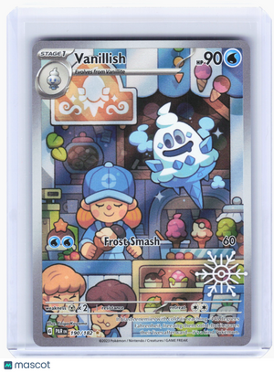 2023 Pokemon—Vanillish #190—Illustration Rare Holo (Holiday Calendar Stamp)