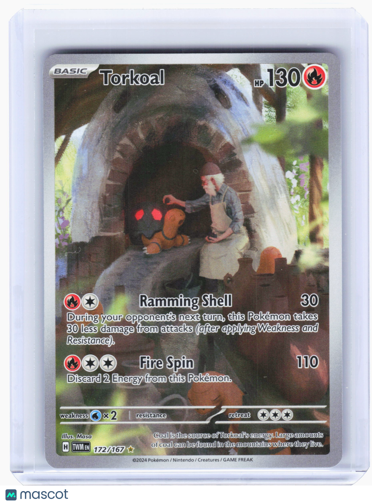 2024 Pokemon—Torkoal #172 Twilight Masquerade—Illustration Rare Holo