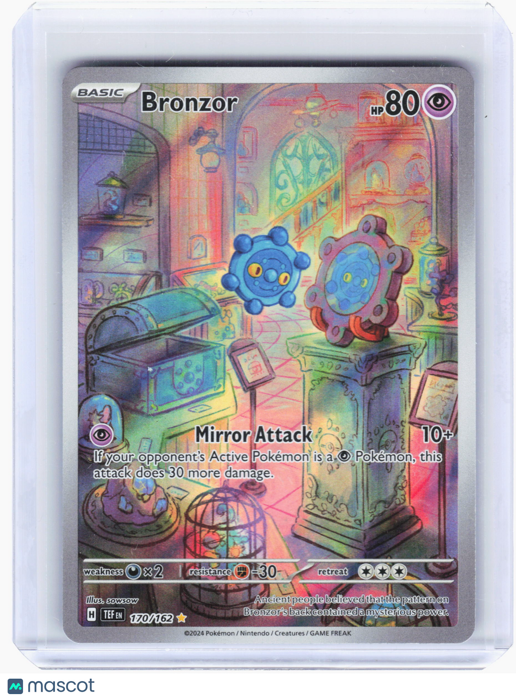 2024 Pokemon—Bronzor #170 Temporal Forces—Illustration Rare Holo