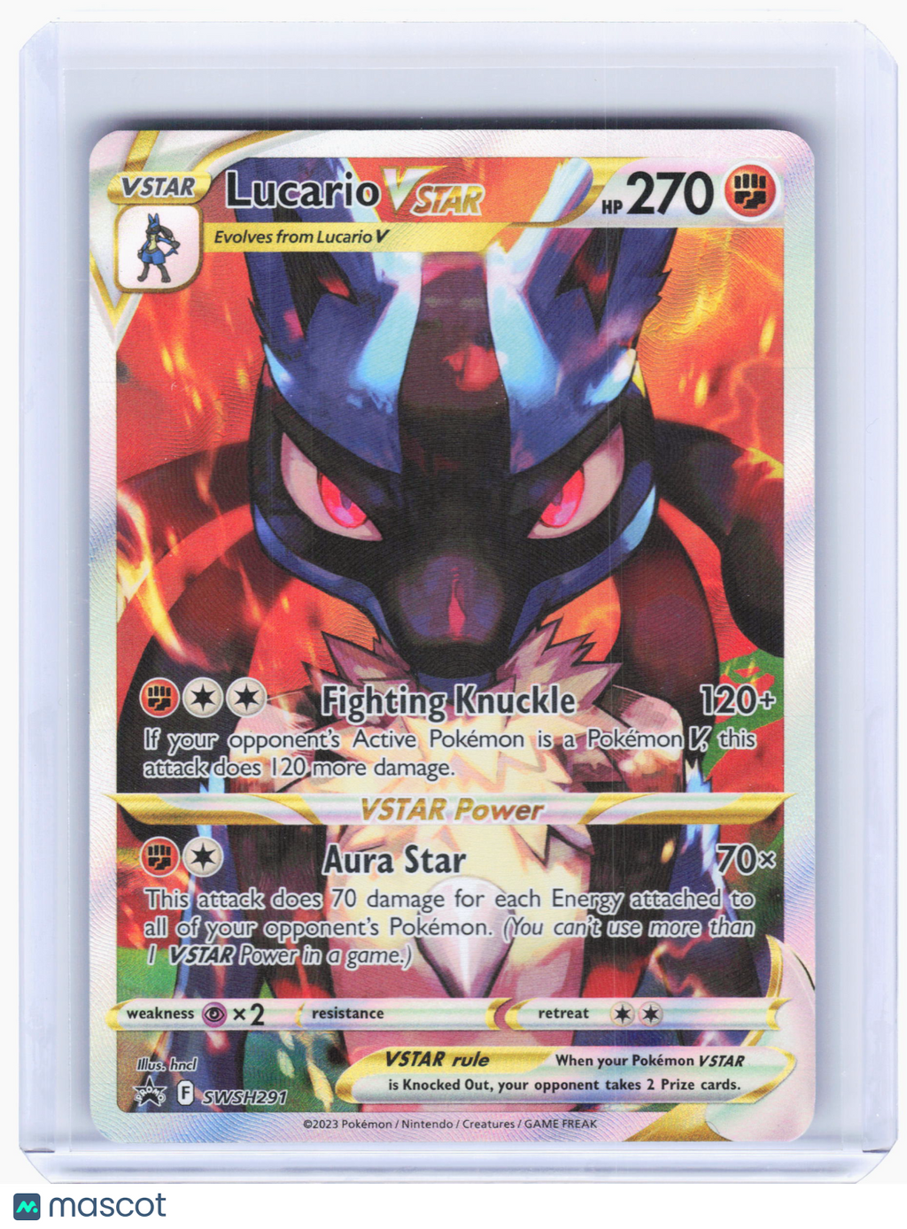 2023 Pokemon—Lucario VSTAR #SWSH291 Sword & Shield—Black Star Promo Holo