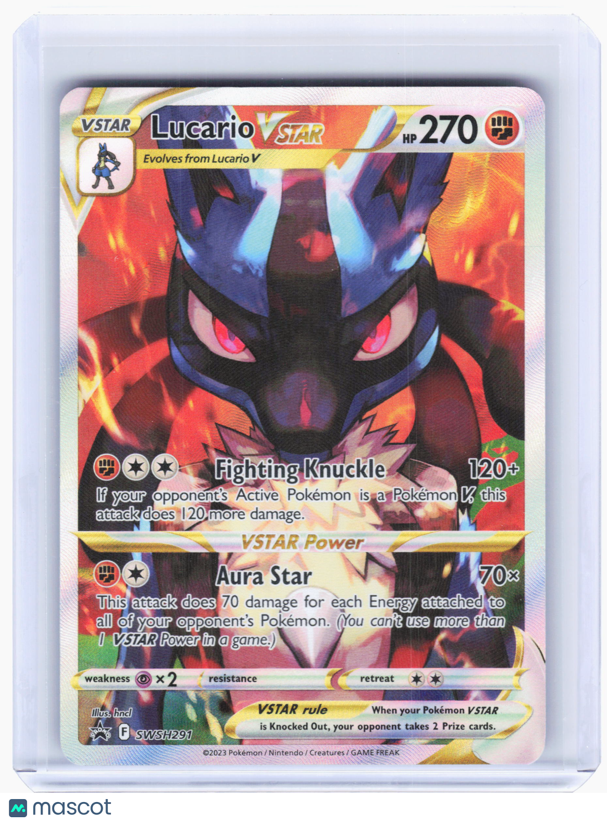 2023 Pokemon—Lucario VSTAR #SWSH291 Sword & Shield—Black Star Promo Holo