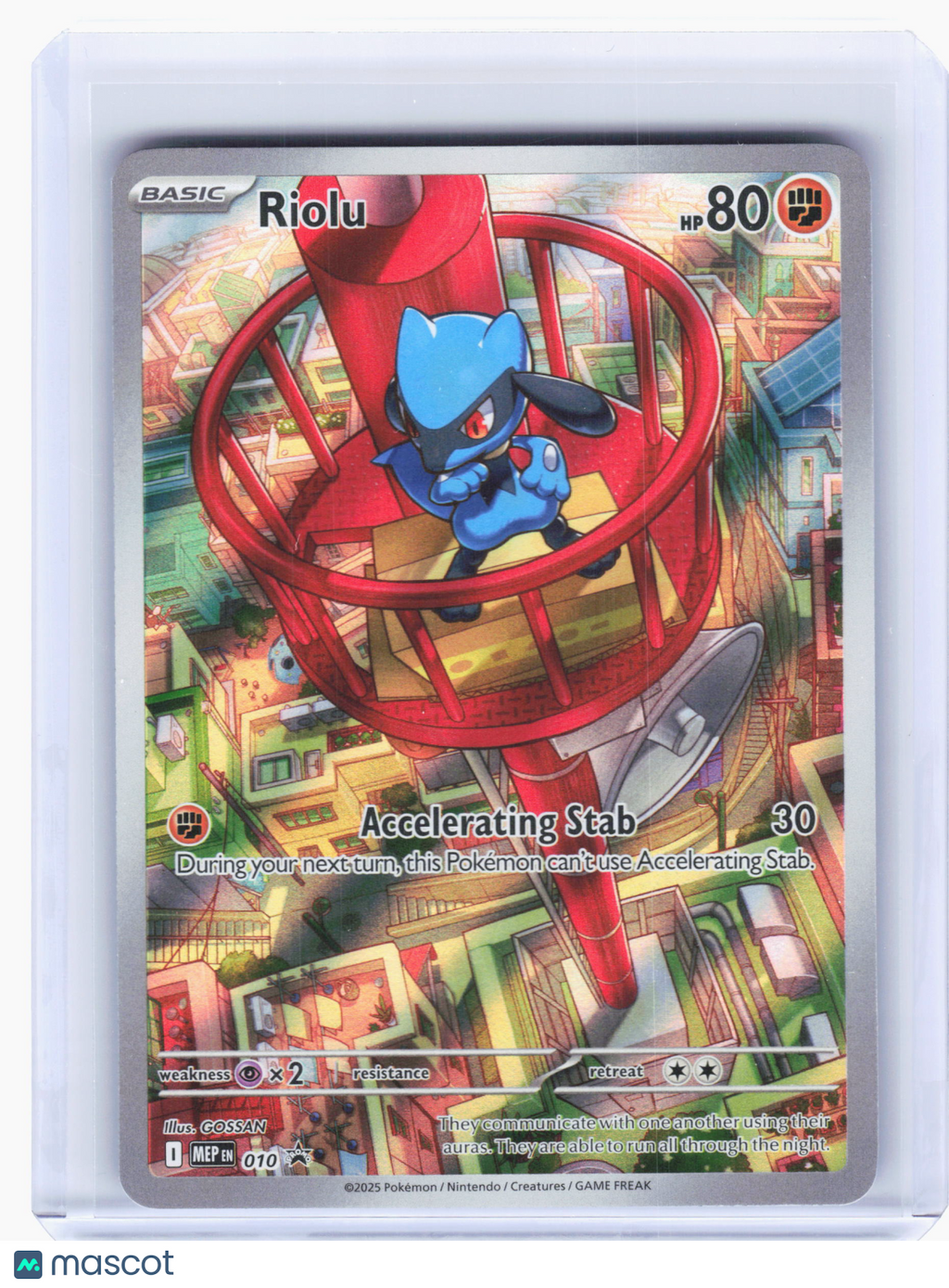2025 Pokemon—Riolu #010 Mega Evolution Promo—Black Star Promo Holo