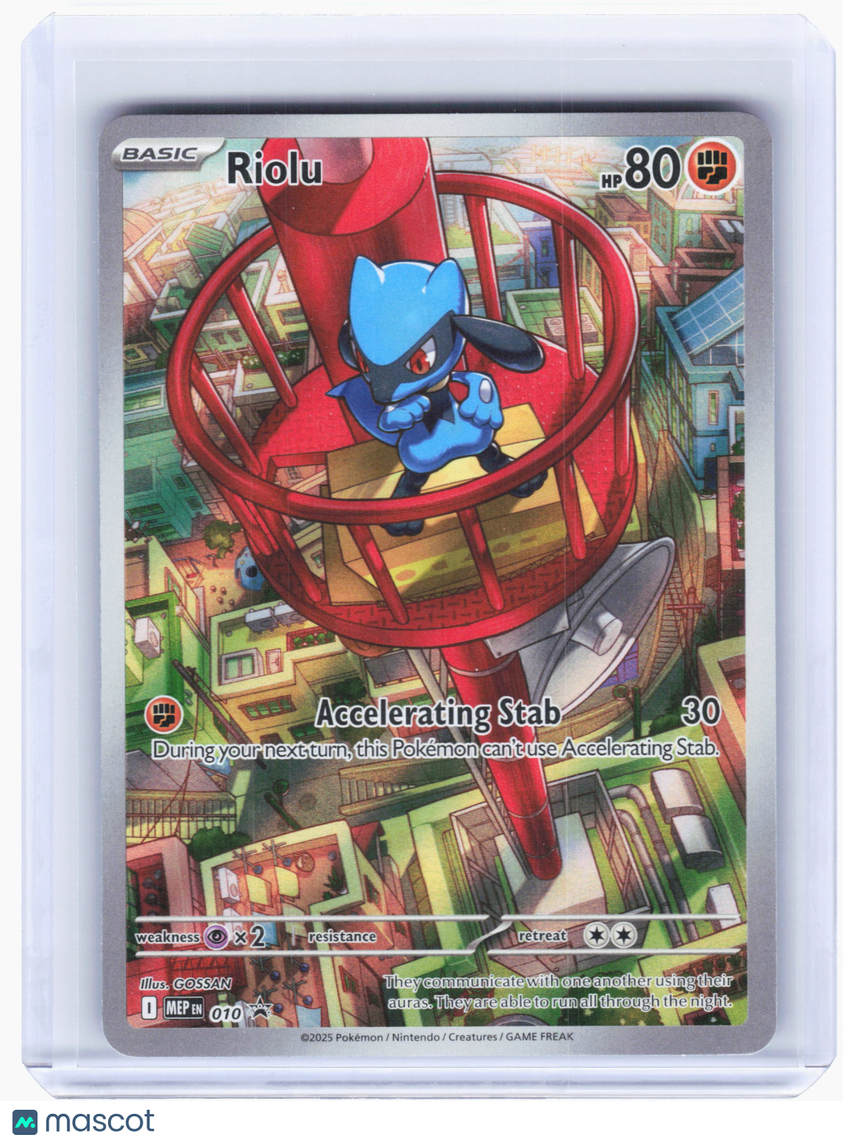 2025 Pokemon—Riolu #010 Mega Evolution Promo—Black Star Promo Holo