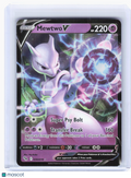 2022 Pokemon—Mewtwo V #30 GO—Ultra Rare Holo