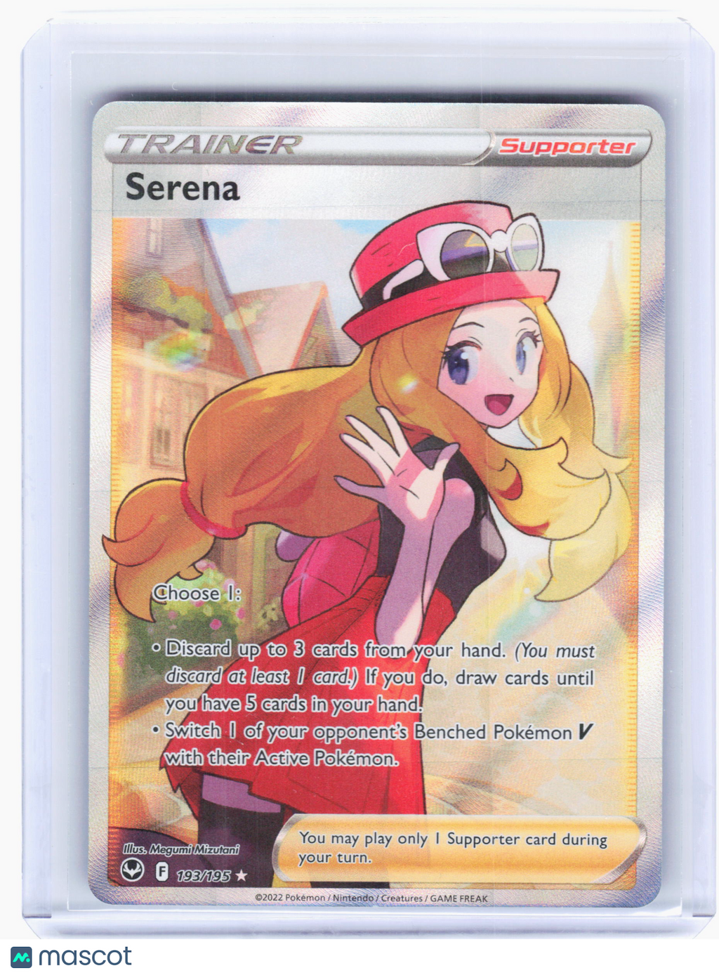 2022 Pokemon—Serena #193 Silver Tempest—Ultra Rare Holo