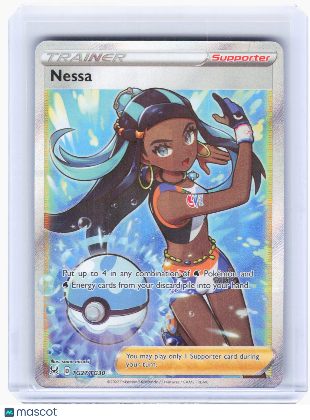 2022 Pokemon—Nessa #TG27 Lost Origin Trainer Gallery—Ultra Rare Holo