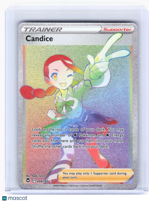 2022 Pokemon—Candice #204 Silver Tempest—Secret Rare Rainbow
