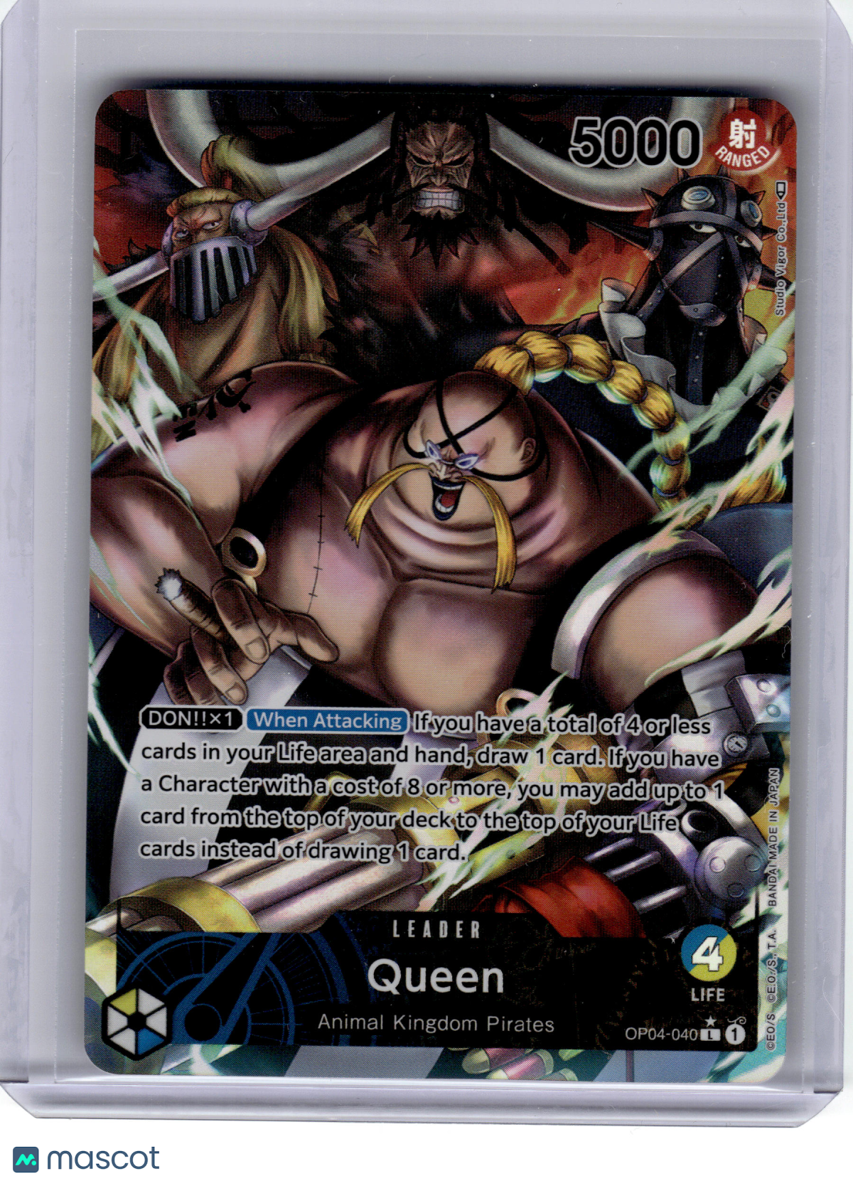 2023 One Piece CCG—Queen #OP04-040 Kingdoms of Intrigue—Leader Foil (Alt Art)