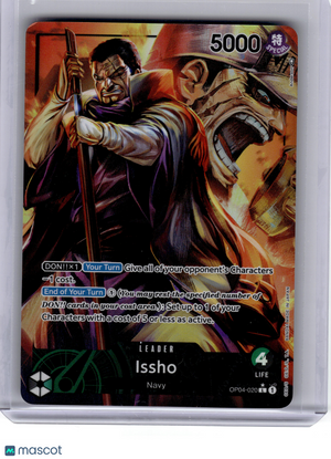 2023 One Piece CCG—Issho #OP04-020 Kingdoms of Intrigue—Leader Foil (Alt Art)