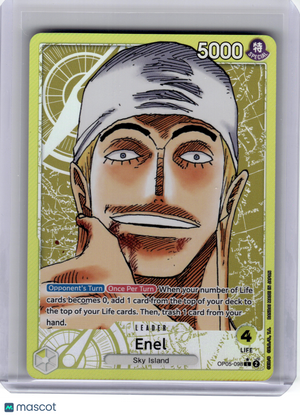 2023 One Piece CCG—Enel #OP05-098 Awakening of the New Era—Leader Foil (Alt Art)