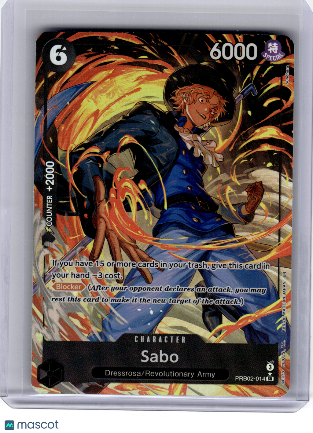 2025 One Piece CCG—Sabo #014 Premium Booster The Best Vol. 2—SR Foil (Alt Art)