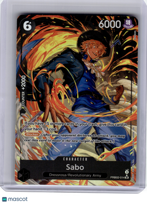 2025 One Piece CCG—Sabo #014 Premium Booster The Best Vol. 2—SR Foil (Alt Art)