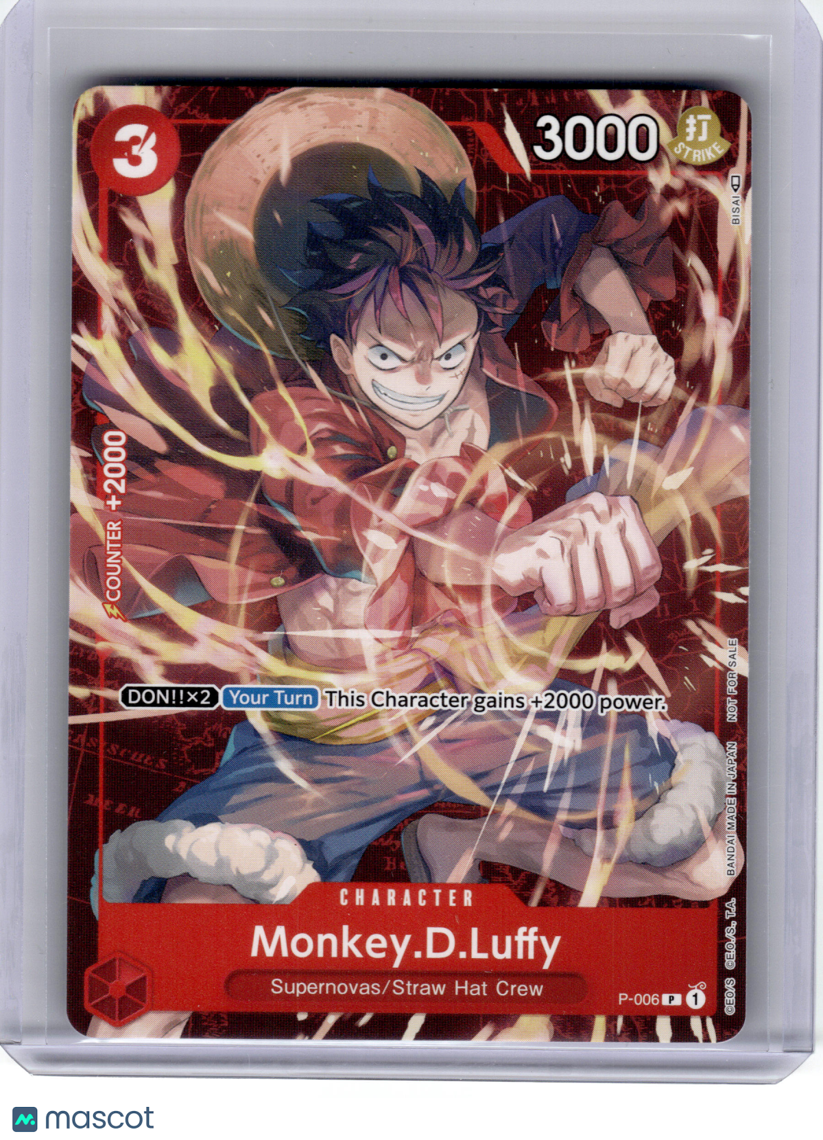2022 One Piece CCG—Monkey.D.Luffy #006 One Piece Promotion Cards—Promo Non-Foil