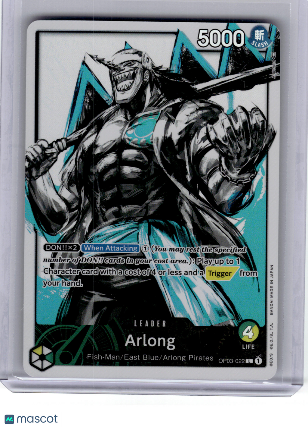 2023 One Piece CCG—Arlong #OP03-022 Pillars of Strength—Leader Foil (Alt Art)