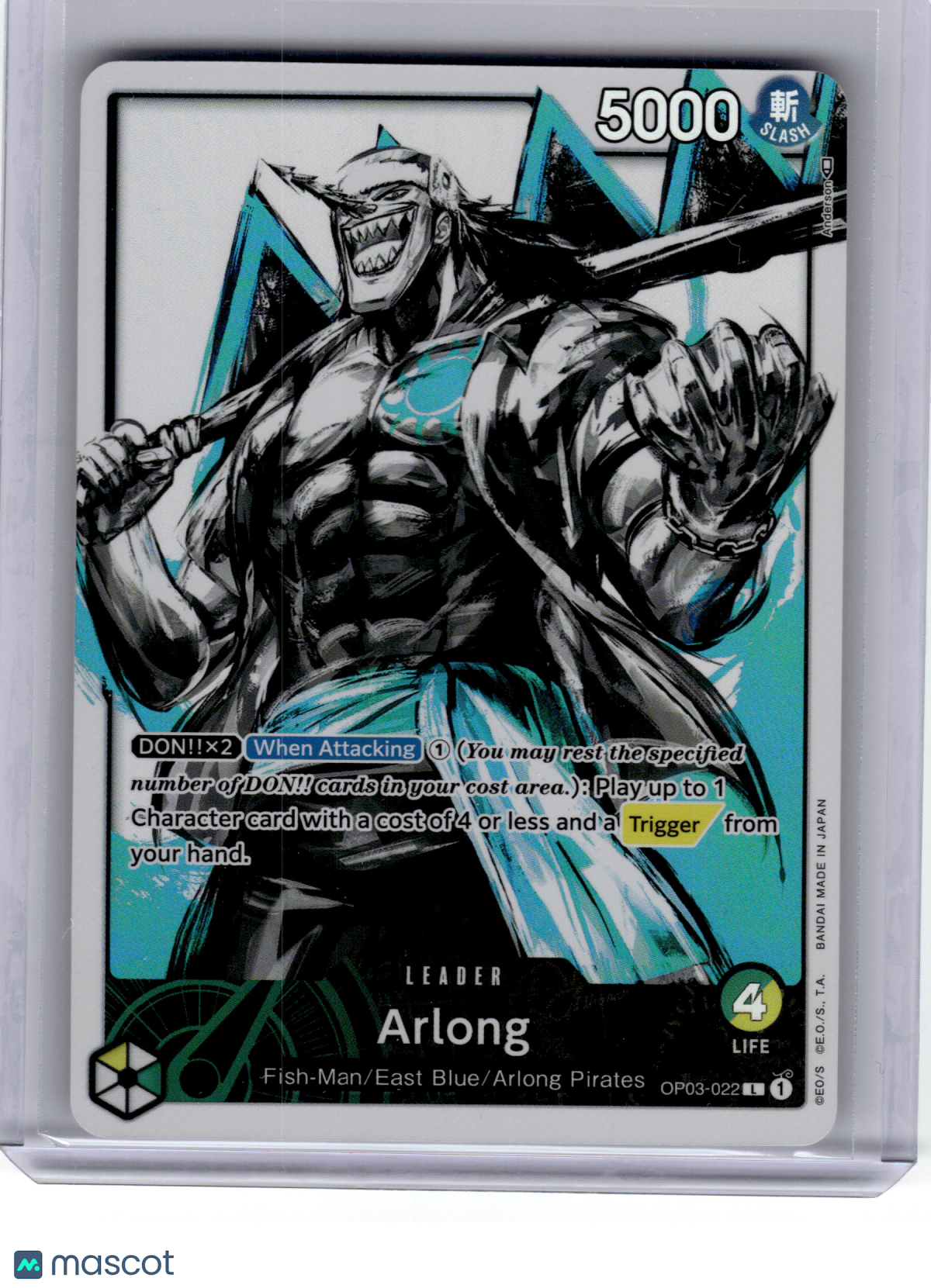 2023 One Piece CCG—Arlong #OP03-022 Pillars of Strength—Leader Foil (Alt Art)