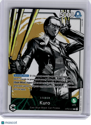 2023 One Piece CCG—Kuro OP03-021 Pillars of Strength—Leader Foil (Alternate Art)