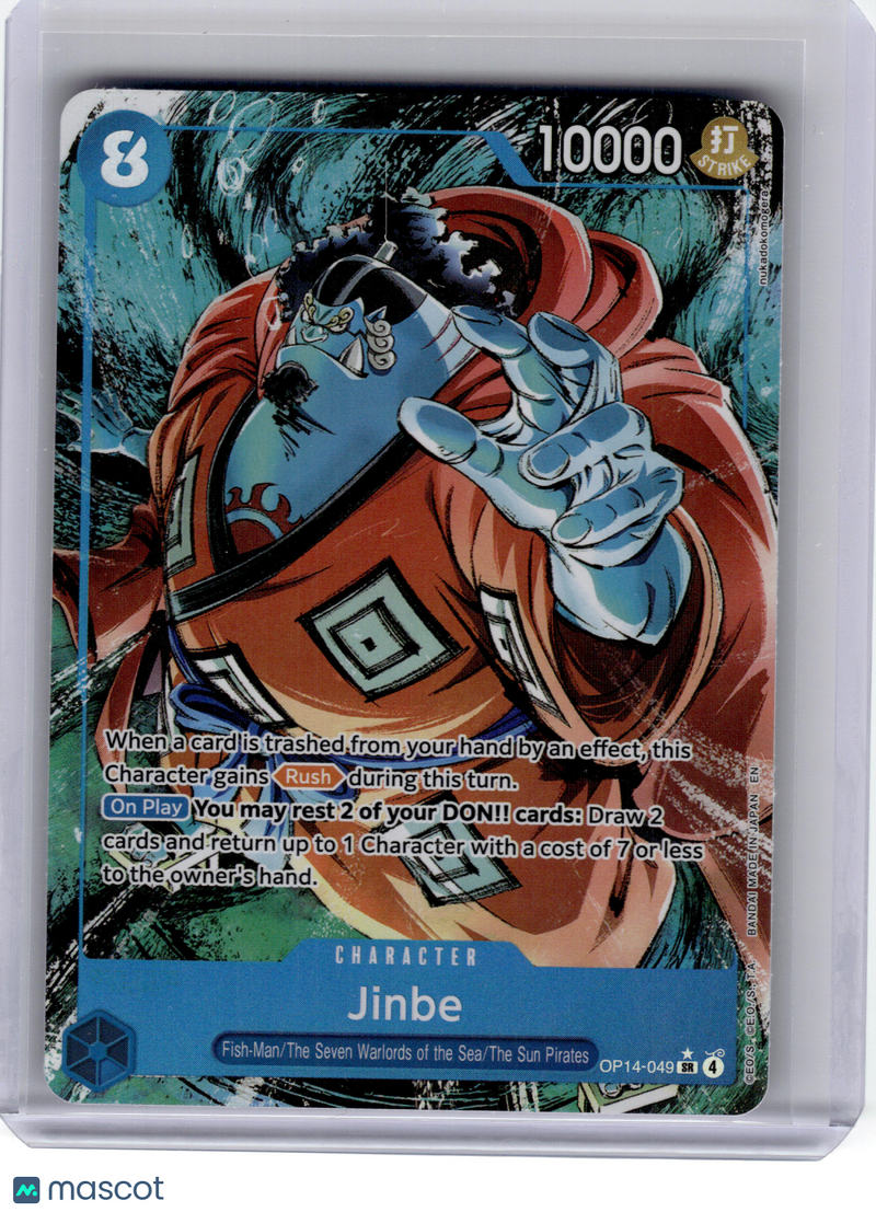 2026 One Piece CCG—Jinbe #OP14-049 The Azure Sea's Seven—SR Foil (Alternate Art)