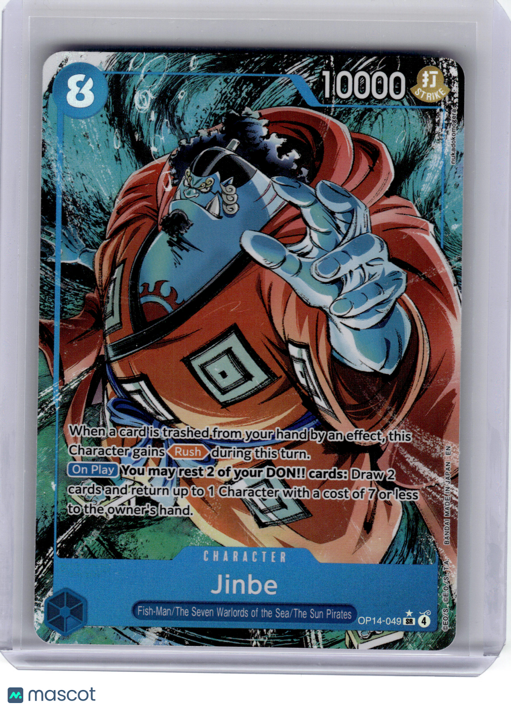 2026 One Piece CCG—Jinbe #OP14-049 The Azure Sea's Seven—SR Foil (Alternate Art)