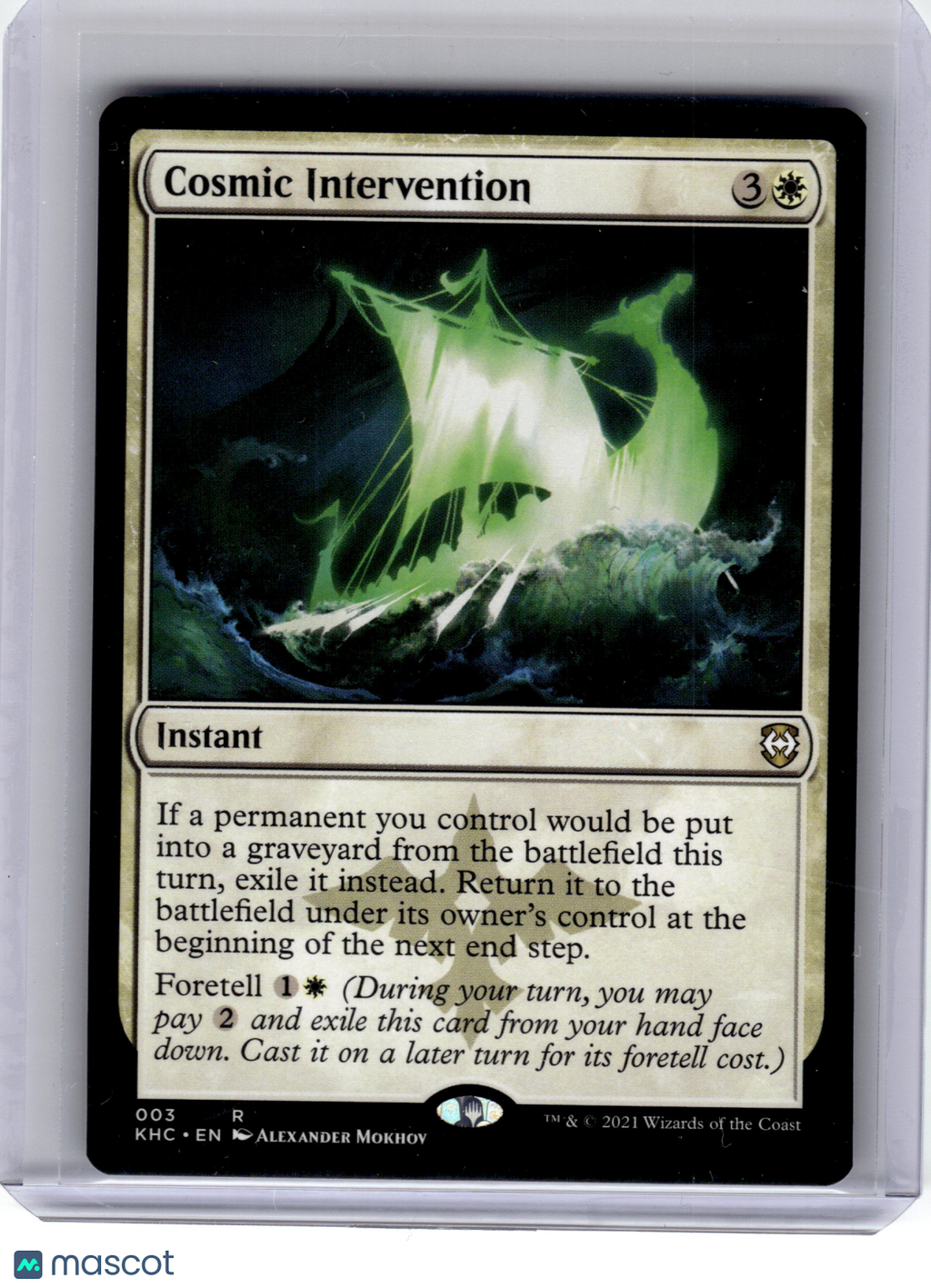 2021 MagicTG—Cosmic Intervention #003 Kaldheim Commander—Rare Non-Foil