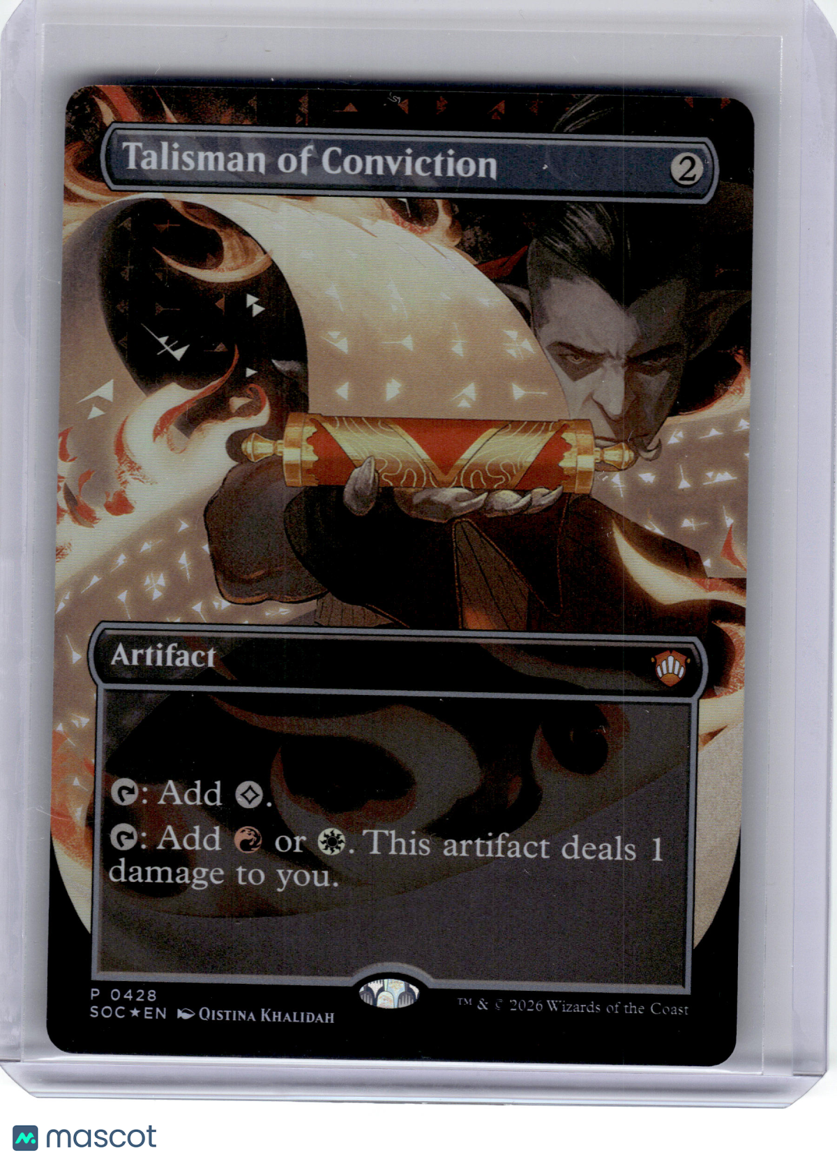 2026 MagicTG—Talisman of Conviction #428 SOC—Promo Foil (Borderless)