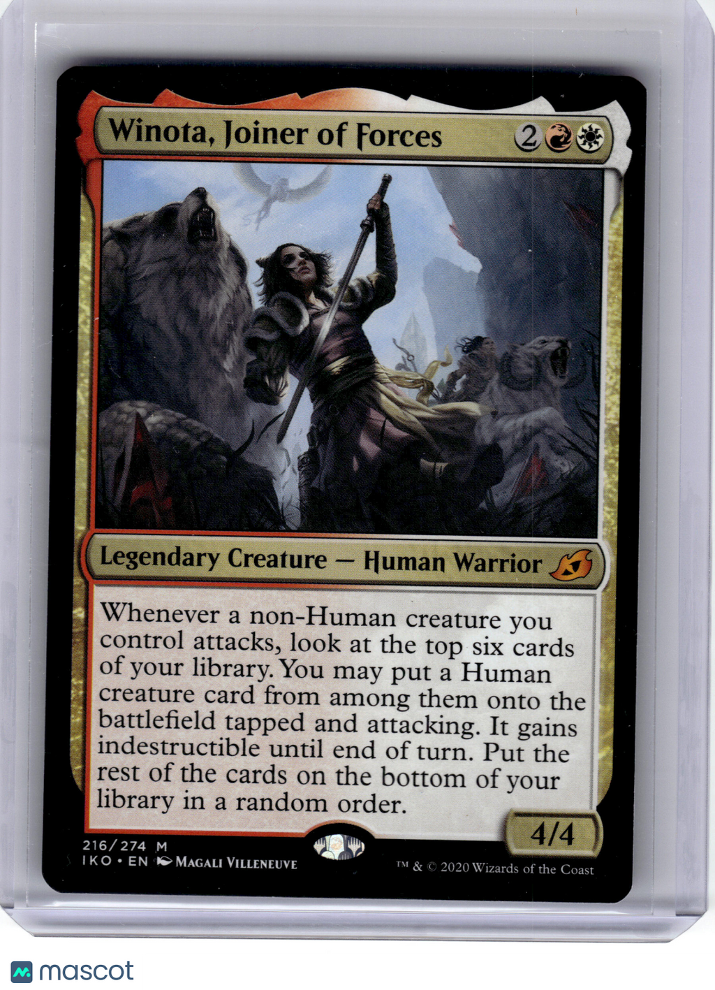 2020 MagicTG—Winota, Joiner of Forces #216/274 IKO—Mythic Non-Foil