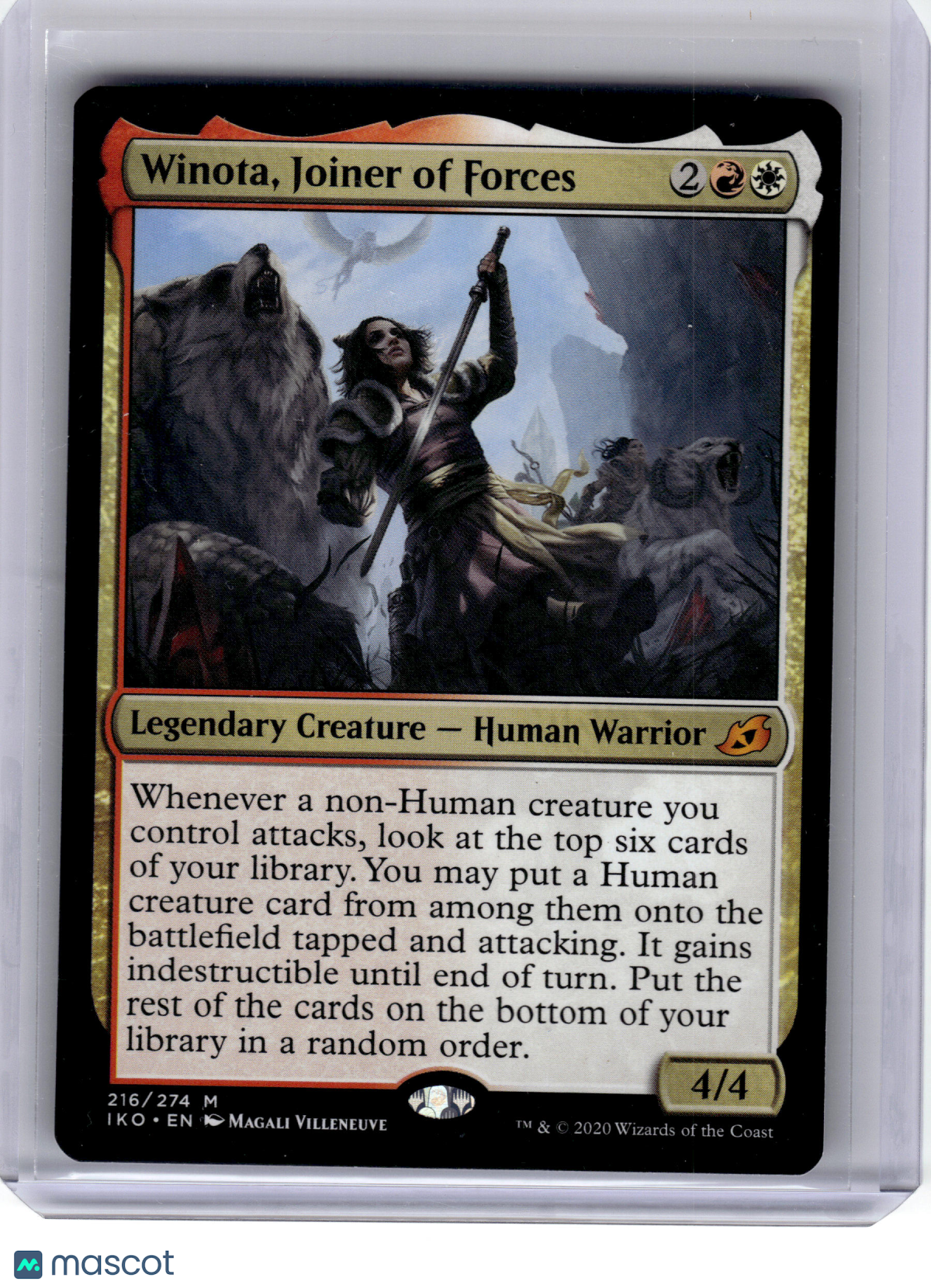 2020 MagicTG—Winota, Joiner of Forces #216/274 IKO—Mythic Non-Foil