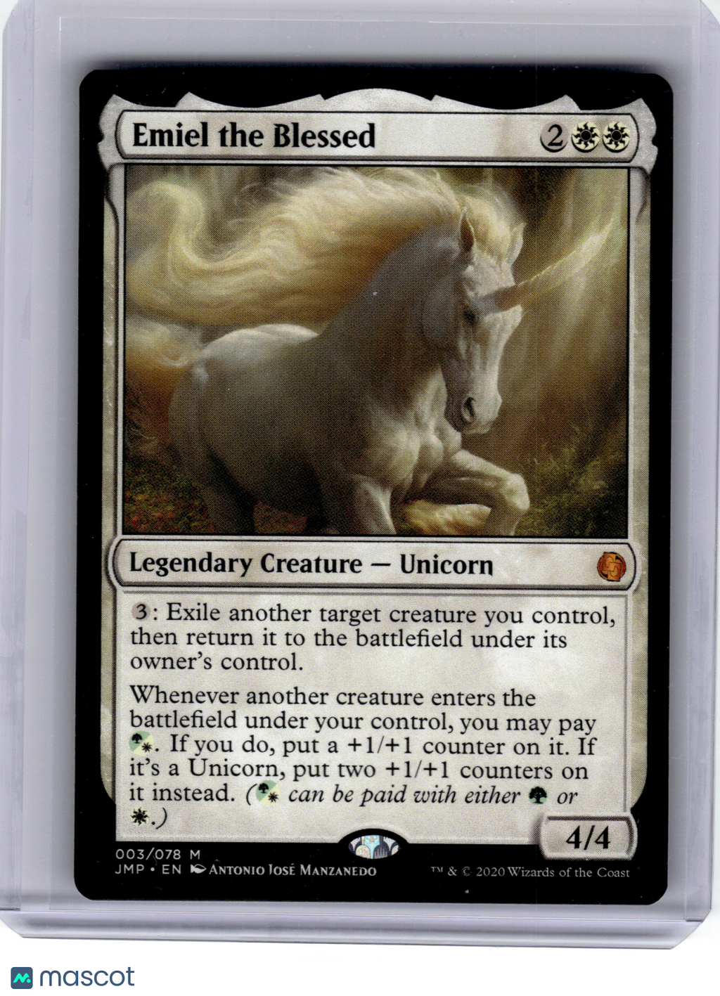 2020 MagicTG—Emiel the Blessed #003/078 Jumpstart—Mythic Non-Foil
