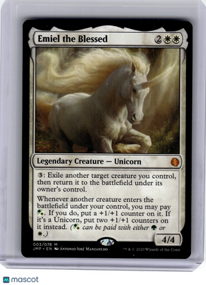 2020 MagicTG—Emiel the Blessed #003/078 Jumpstart—Mythic Non-Foil