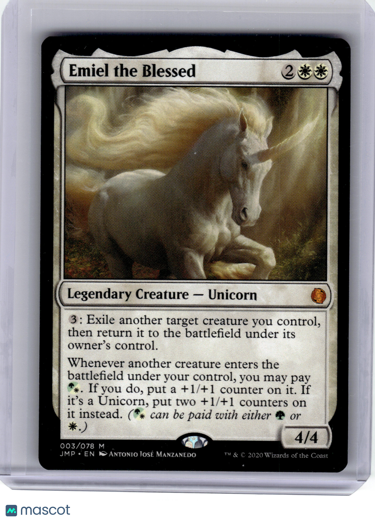 2020 MagicTG—Emiel the Blessed #003/078 Jumpstart—Mythic Non-Foil