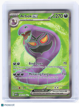 2023 Pokemon—Arbok ex #185 Scarlet & Violet 151—Ultra Rare Holo