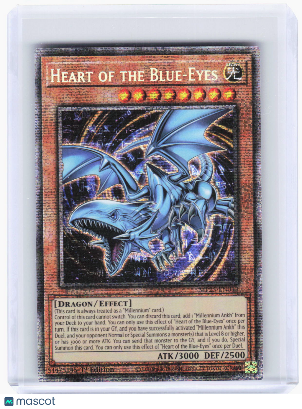 2024 Yu-Gi-Oh!—Heart of the Blue-Eyes #ROTA-EN004 Rage of the Abyss—QCSR Foil