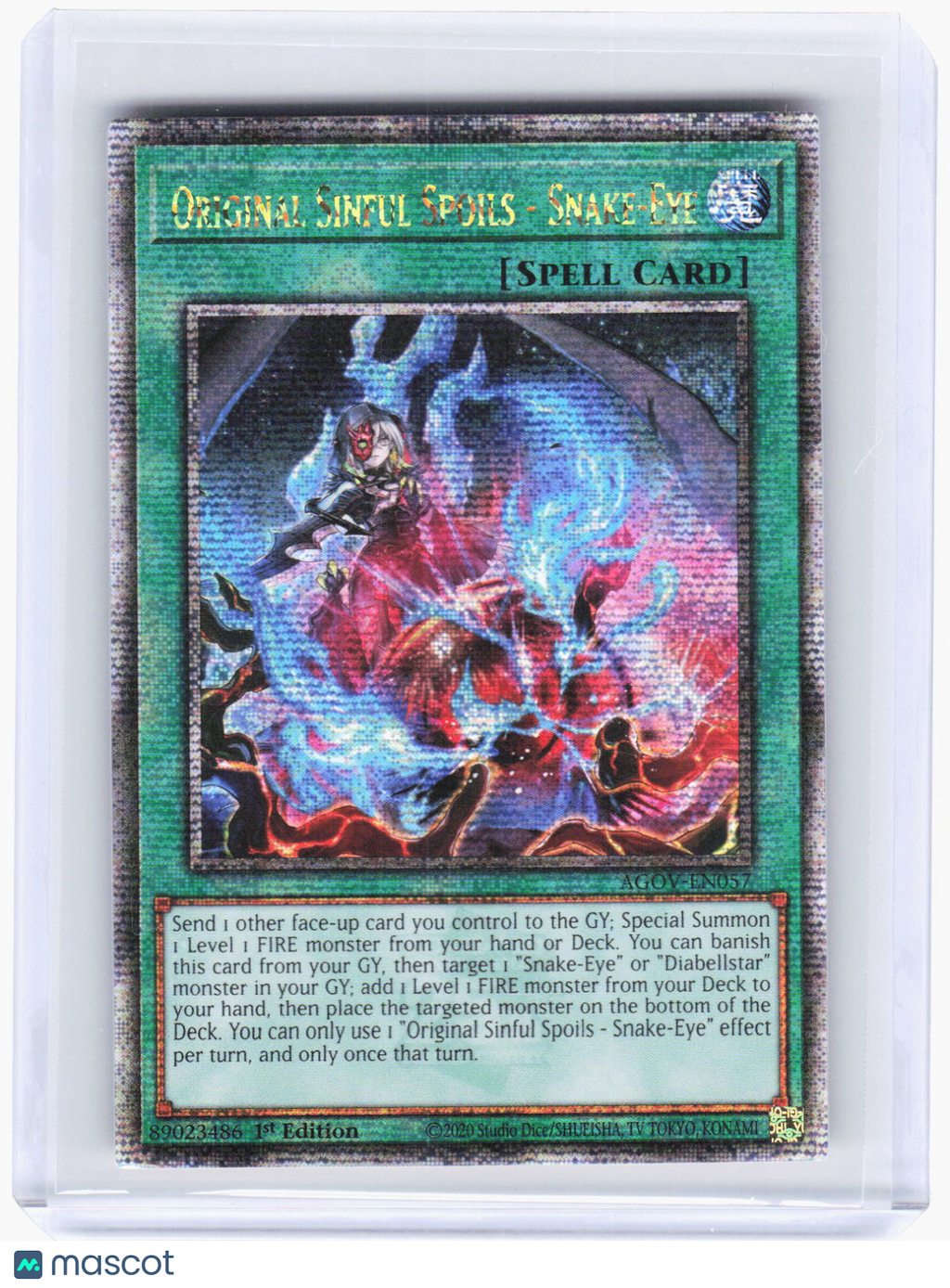 2023 Yu-Gi-Oh!—Original Sinful Spoils - Snake-Eye #AGOV-EN057—QCSR Foil