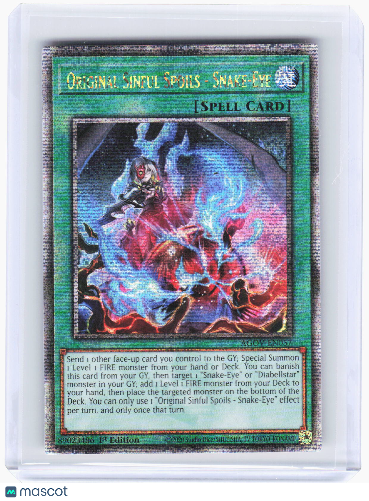 2023 Yu-Gi-Oh!—Original Sinful Spoils - Snake-Eye #AGOV-EN057—QCSR Foil