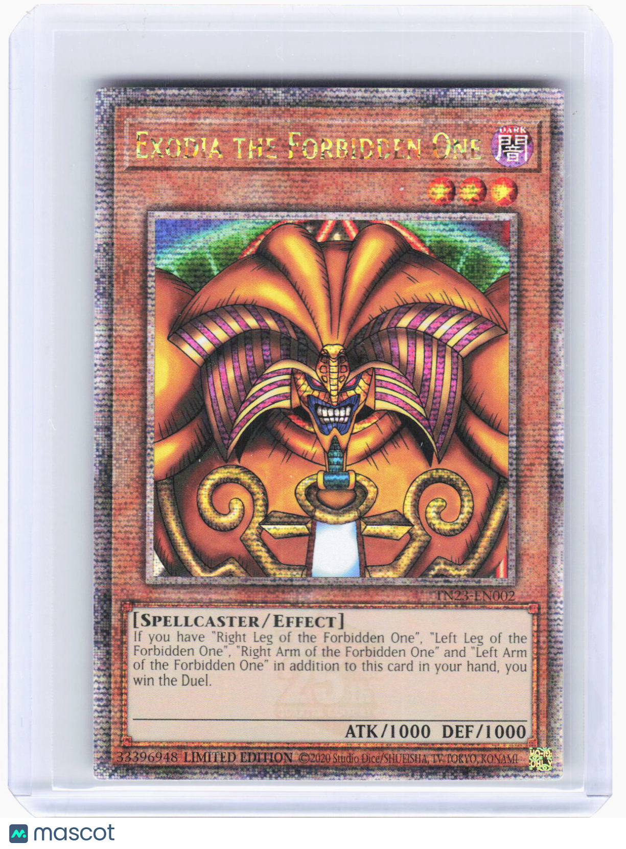 2023 Yu-Gi-Oh!—Exodia the Forbidden One #TN23-EN002—QCSR Foil