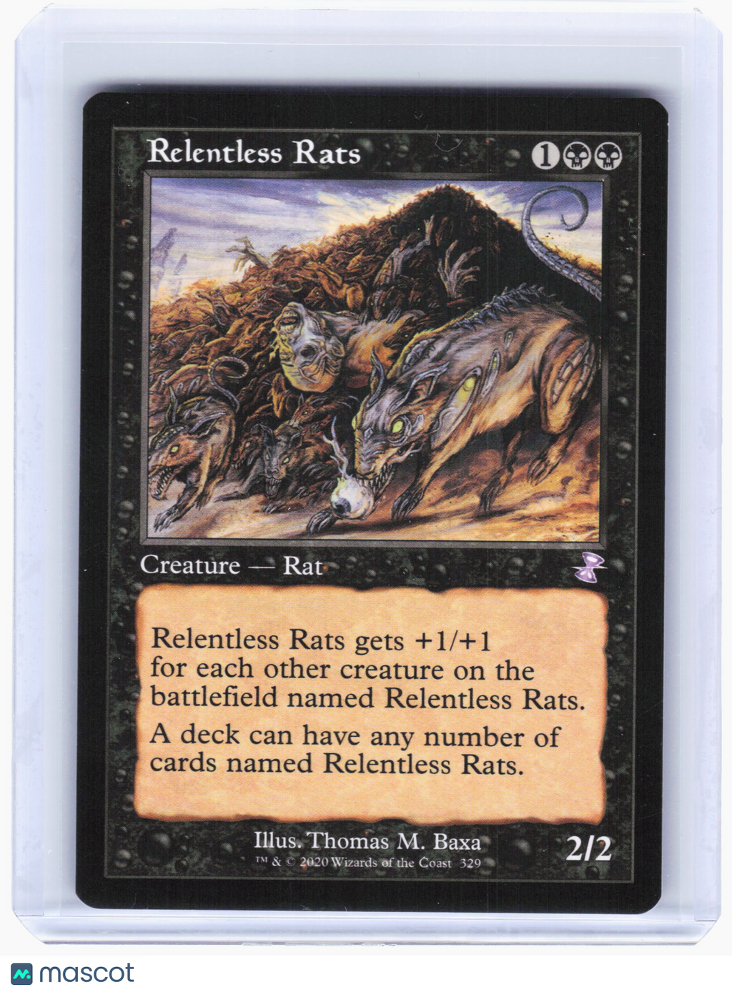 2021 MTG—Relentless Rats #329 Time Spiral: Remastered—S Nonfoil (Retro Frame)