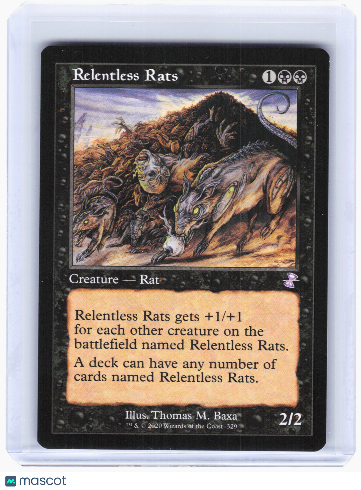 2021 MTG—Relentless Rats #329 Time Spiral: Remastered—S Nonfoil (Retro Frame)