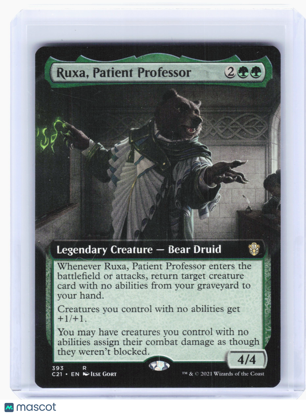 2021 MTG—Ruxa, Patient Professor #393 Commander 2021—Rare Nonfoil (Ext Art)