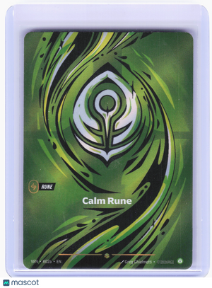 2026 Riftbound: League of Legends TCG—Calm Rune #R02a Vendetta—Showcase Foil
