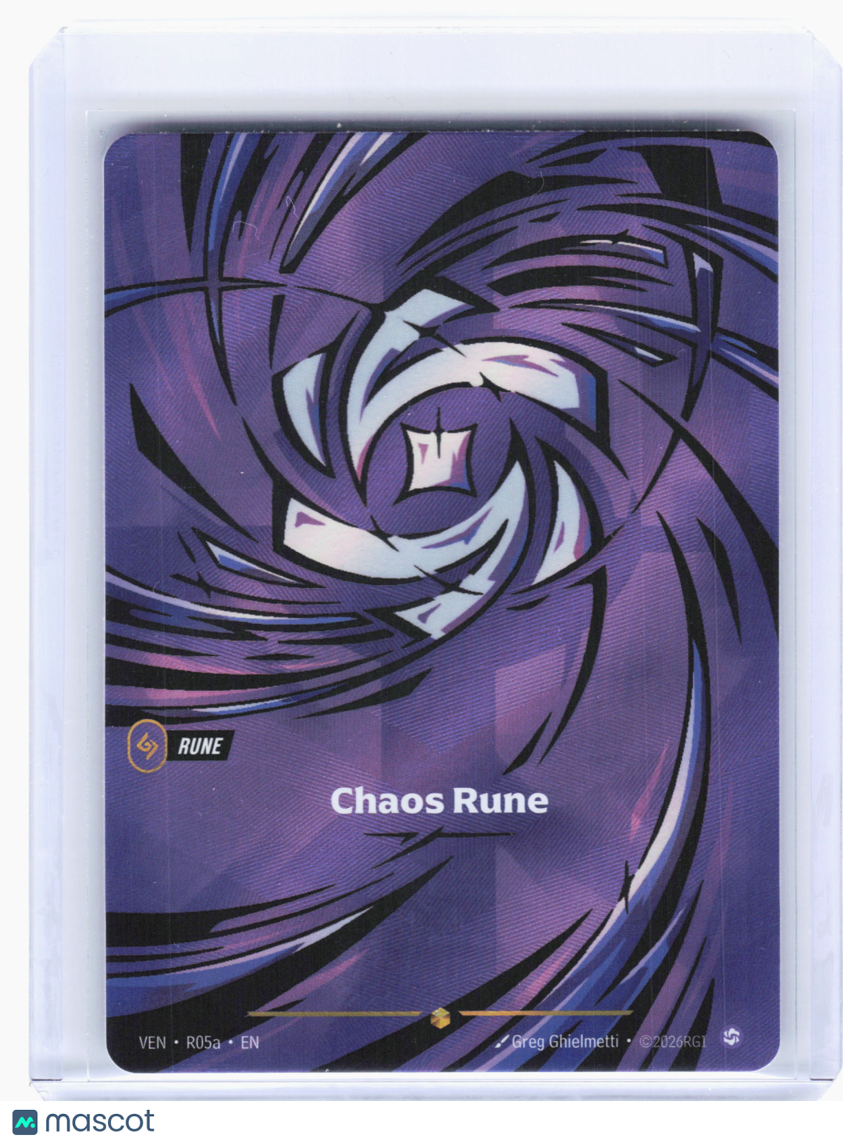 2026 Riftbound: League of Legends TCG—Chaos Rune #R05a Vendetta—Showcase Foil