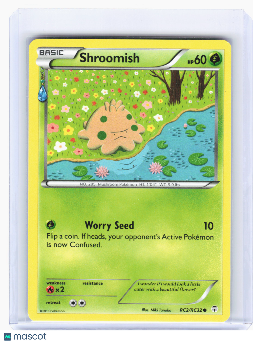2016 Pokemon—Shroomish #RC2 Generations: Radiant Collection—Common Nonholo [LP]