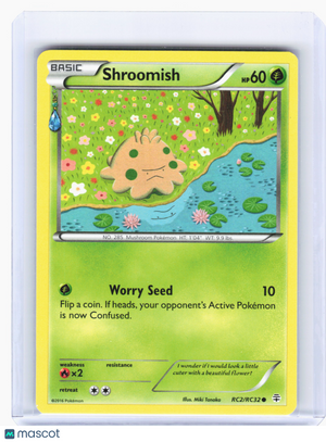 2016 Pokemon—Shroomish #RC2 Generations: Radiant Collection—Common Nonholo [LP]