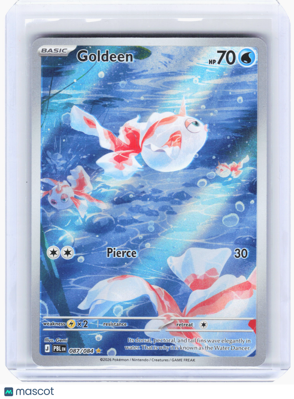 2026 Pokemon—Goldeen #87 Pitch Black—Illustration Rare Holo [Moderately Played]