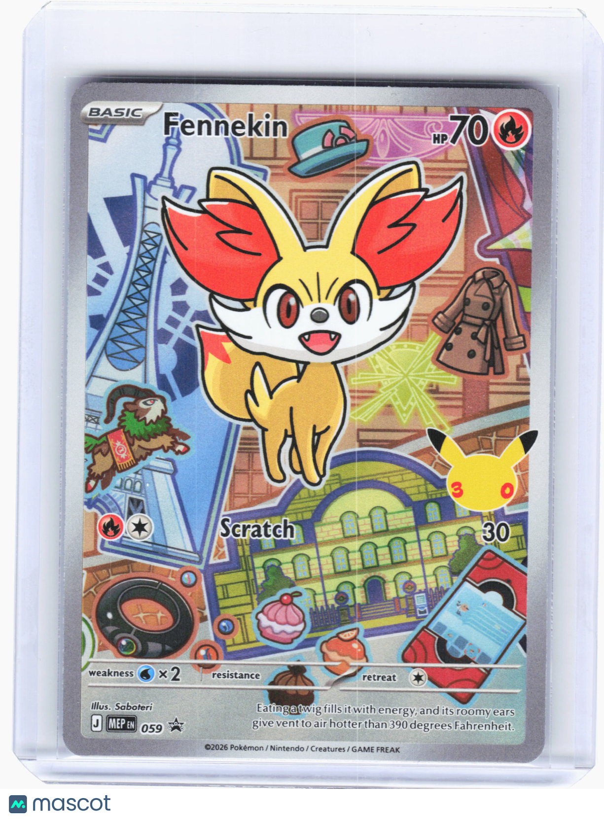 2026 Pokemon—Fennekin #059 Mega Evolution Promo—Black Star Promo Holo