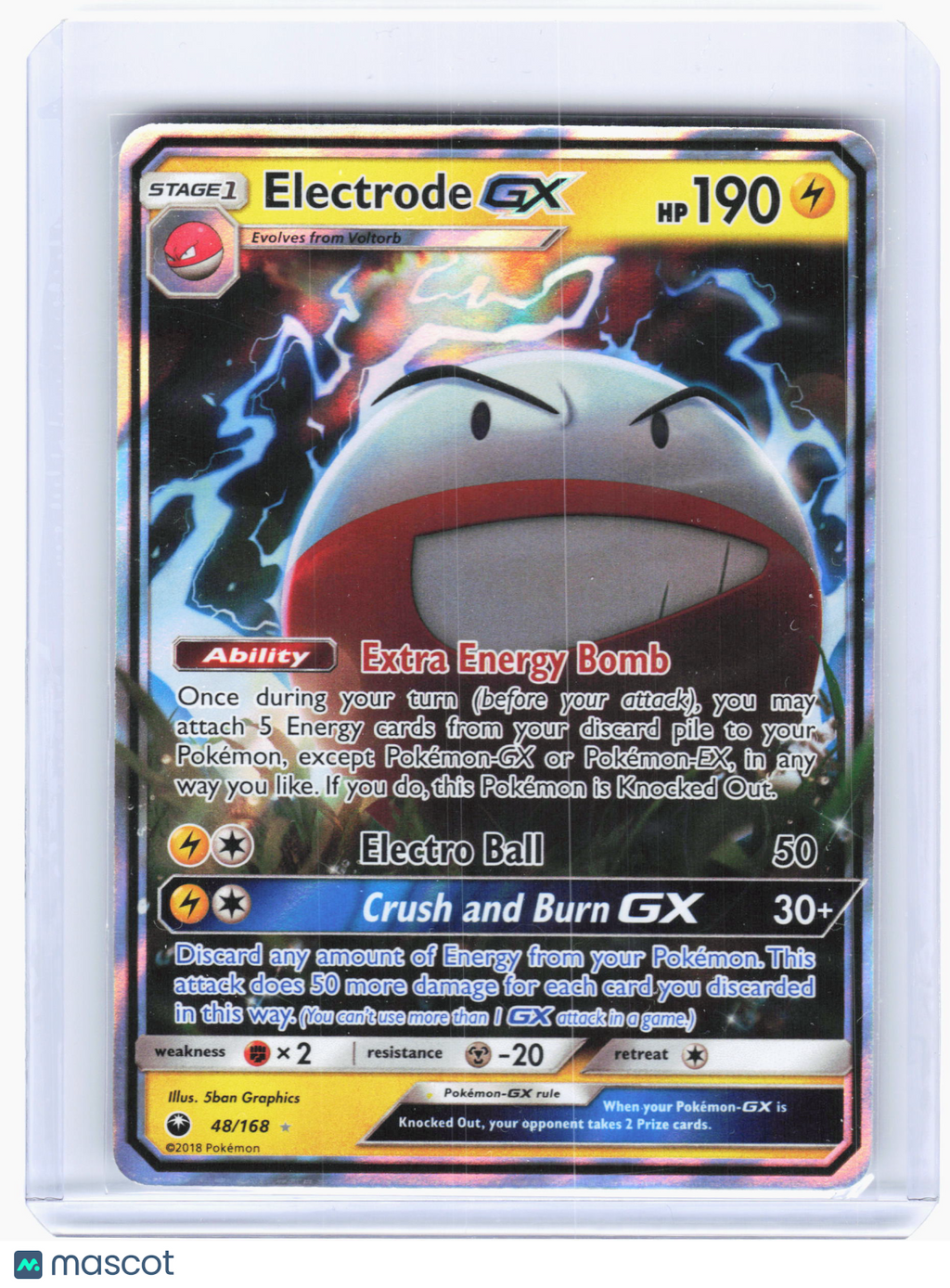 2018 Pokemon—Electrode GX #48/168 Celestial Storm—Ultra Rare Holo