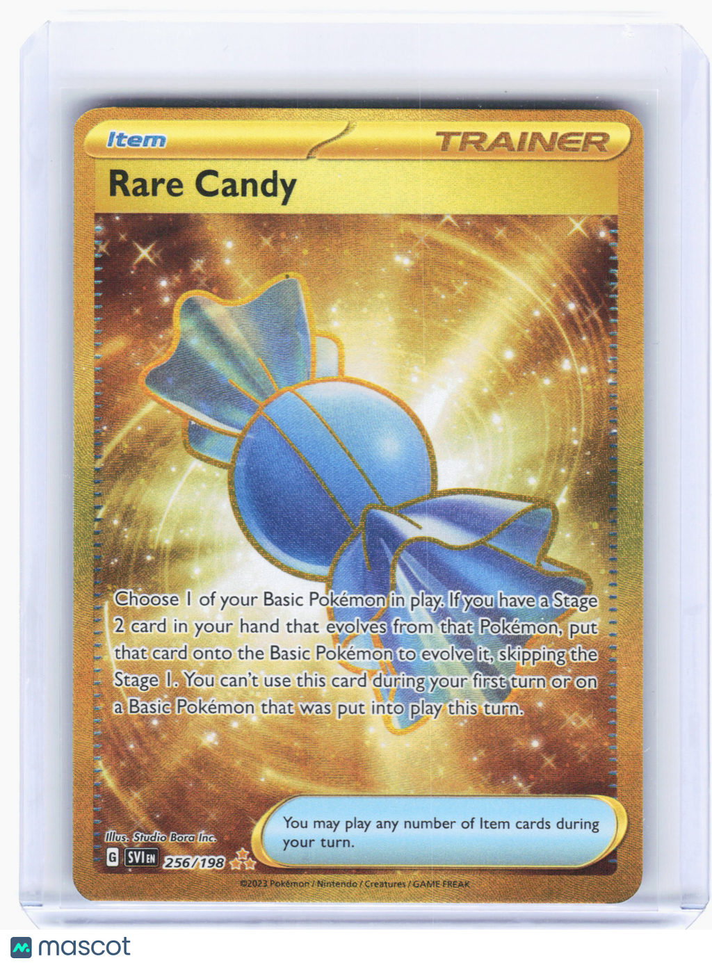 2023 Pokemon—Rare Candy #256 Scarlet & Violet Base Set—Hyper Rare Gold